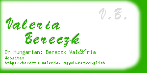 valeria bereczk business card